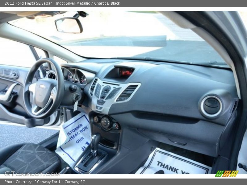 Ingot Silver Metallic / Charcoal Black 2012 Ford Fiesta SE Sedan