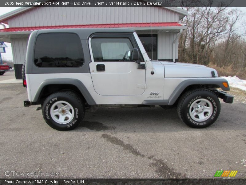 Bright Silver Metallic / Dark Slate Gray 2005 Jeep Wrangler Sport 4x4 Right Hand Drive