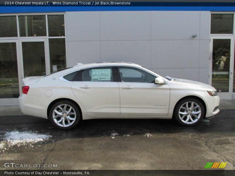 White Diamond Tricoat / Jet Black/Brownstone 2014 Chevrolet Impala LT