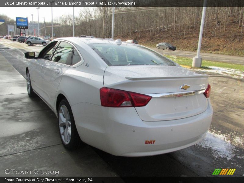 White Diamond Tricoat / Jet Black/Brownstone 2014 Chevrolet Impala LT