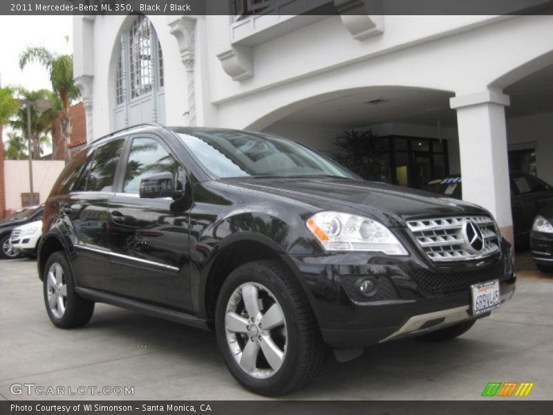 Black / Black 2011 Mercedes-Benz ML 350