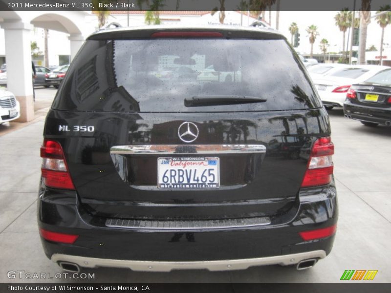 Black / Black 2011 Mercedes-Benz ML 350