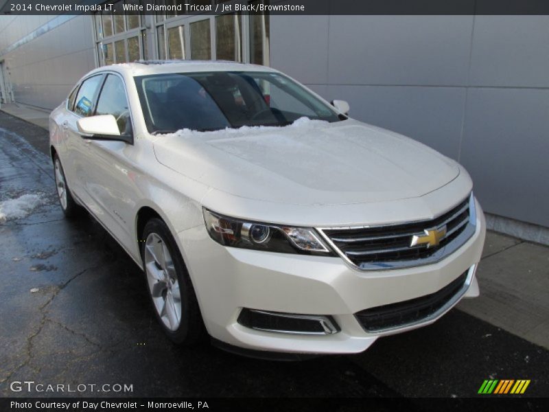 White Diamond Tricoat / Jet Black/Brownstone 2014 Chevrolet Impala LT