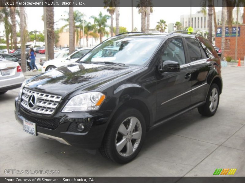 Black / Black 2011 Mercedes-Benz ML 350