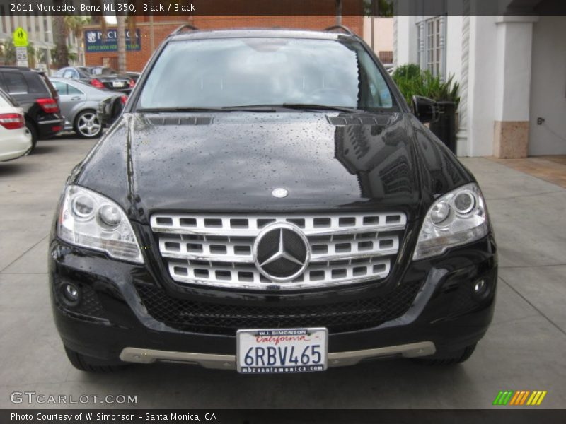 Black / Black 2011 Mercedes-Benz ML 350