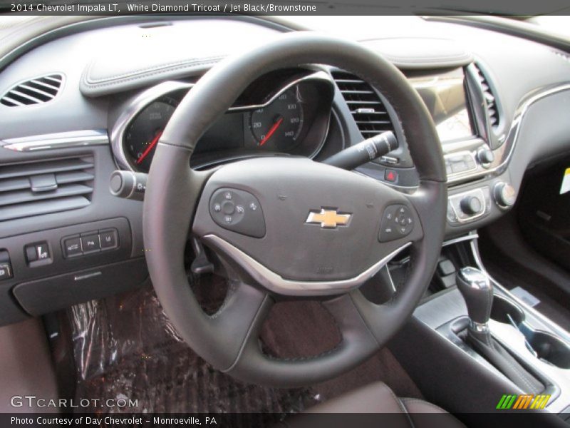 White Diamond Tricoat / Jet Black/Brownstone 2014 Chevrolet Impala LT