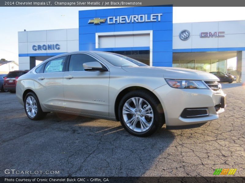Champagne Silver Metallic / Jet Black/Brownstone 2014 Chevrolet Impala LT