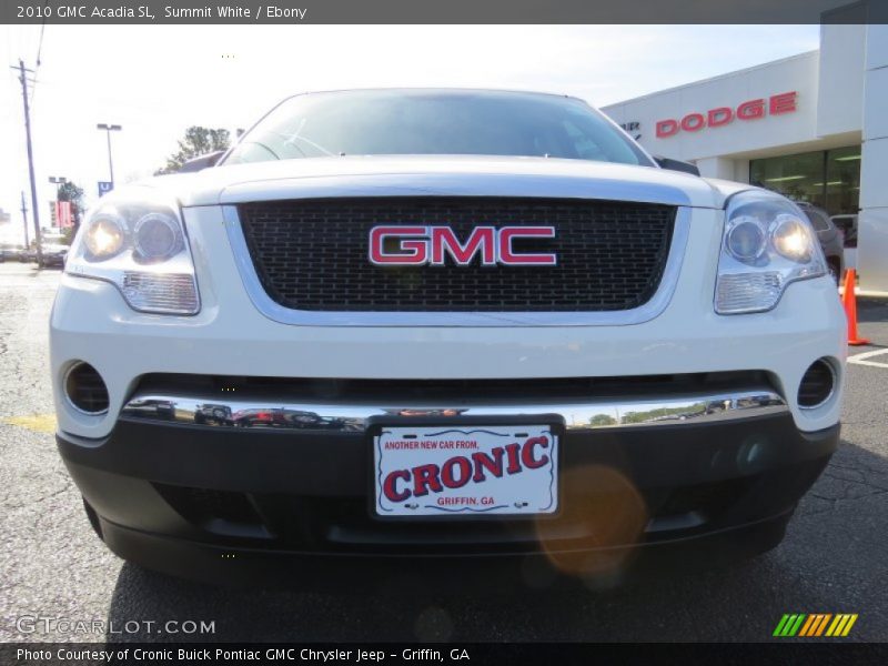 Summit White / Ebony 2010 GMC Acadia SL