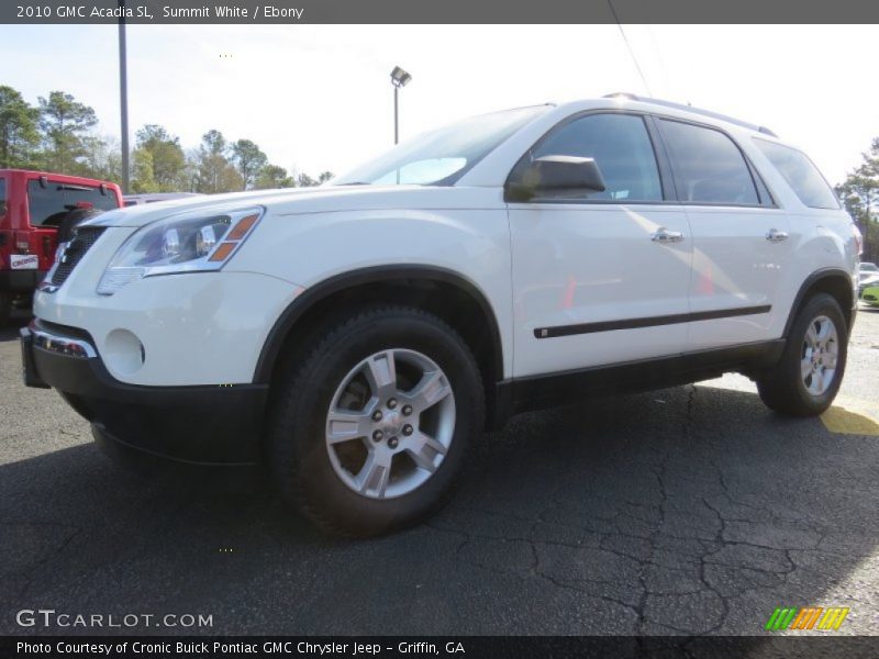 Summit White / Ebony 2010 GMC Acadia SL
