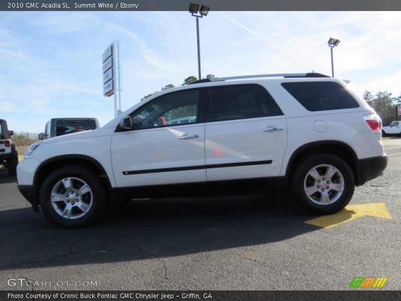 Summit White / Ebony 2010 GMC Acadia SL