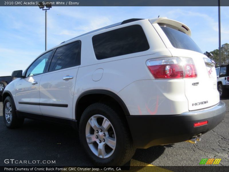 Summit White / Ebony 2010 GMC Acadia SL