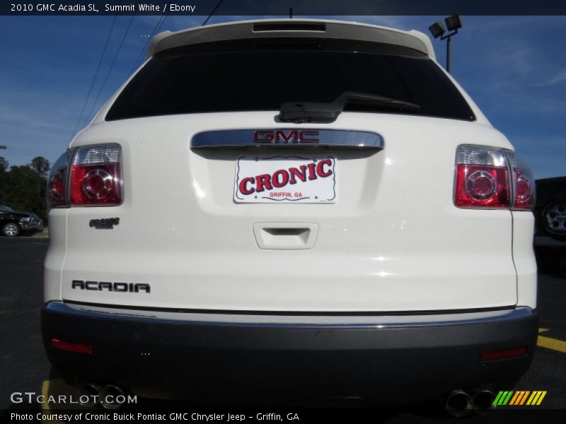 Summit White / Ebony 2010 GMC Acadia SL
