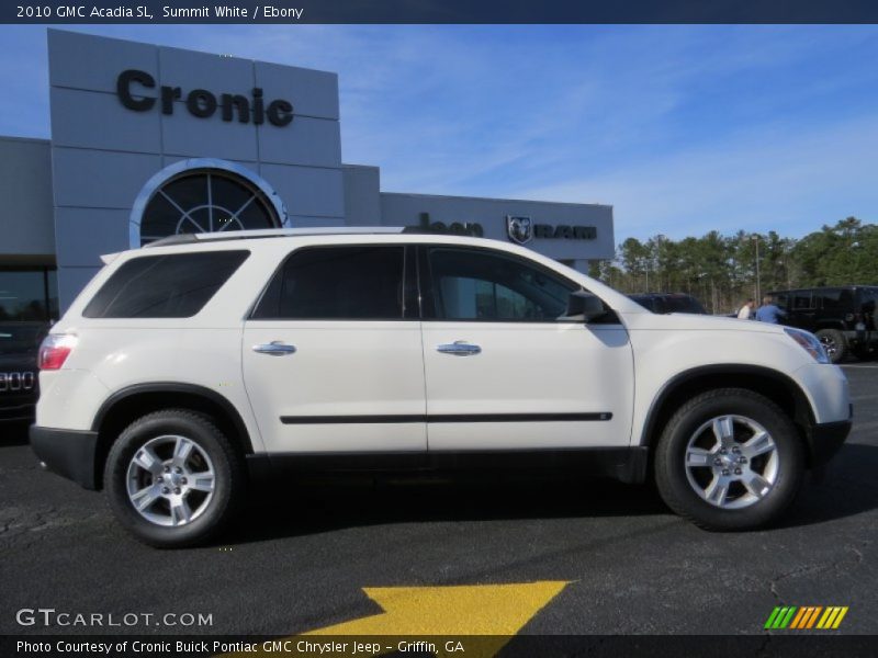 Summit White / Ebony 2010 GMC Acadia SL