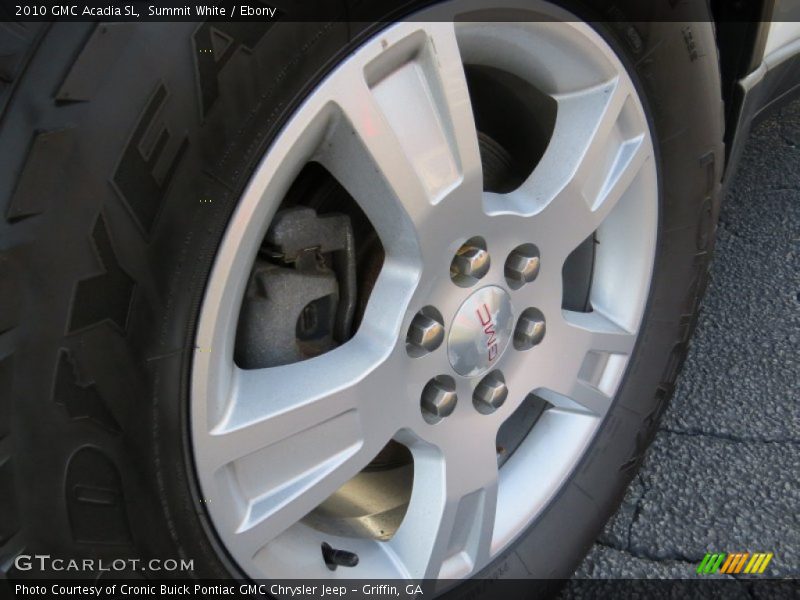 Summit White / Ebony 2010 GMC Acadia SL