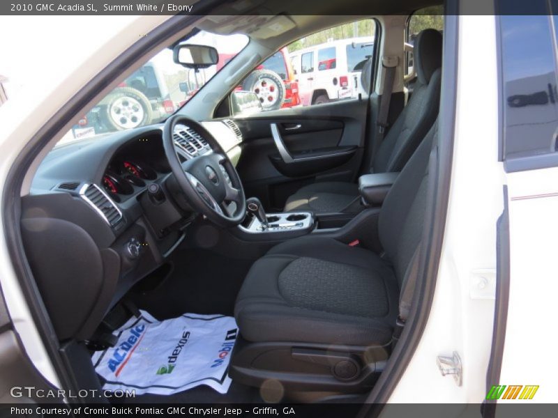 Summit White / Ebony 2010 GMC Acadia SL