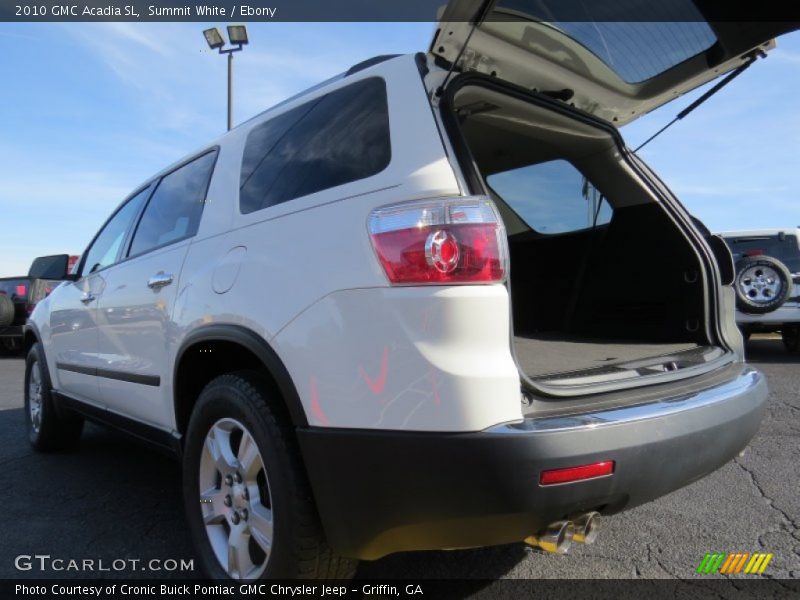 Summit White / Ebony 2010 GMC Acadia SL