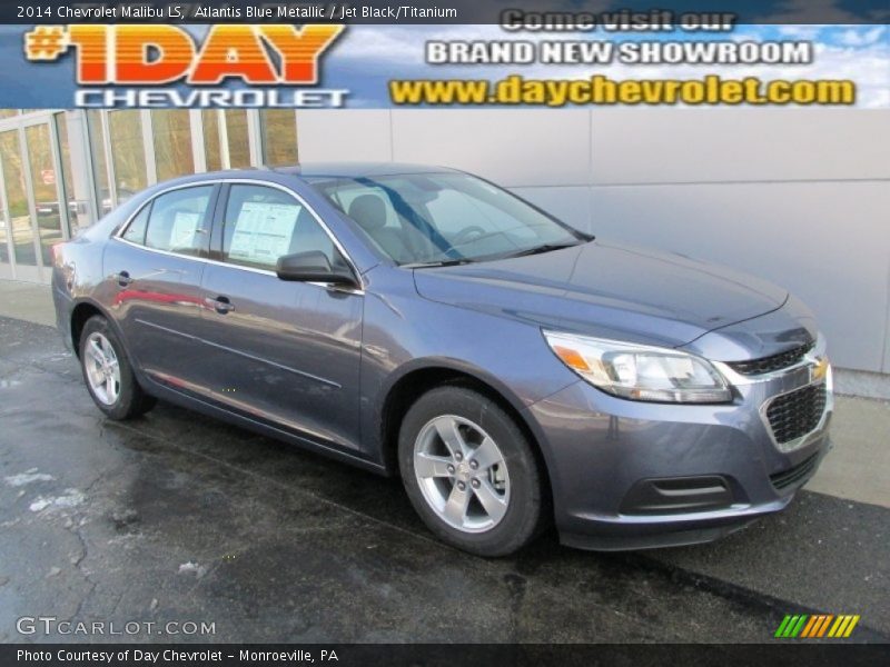 Atlantis Blue Metallic / Jet Black/Titanium 2014 Chevrolet Malibu LS