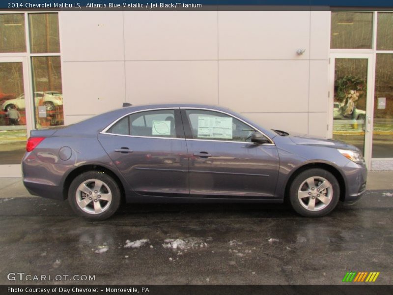 Atlantis Blue Metallic / Jet Black/Titanium 2014 Chevrolet Malibu LS