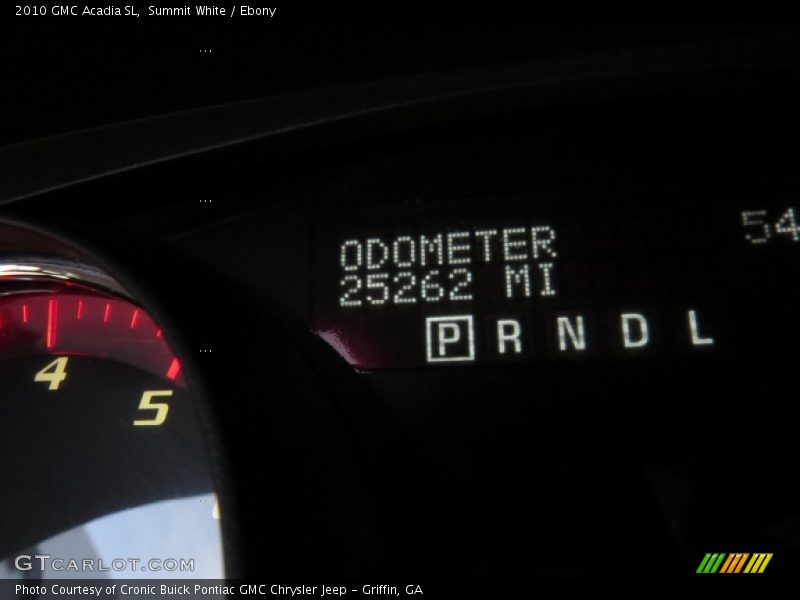 Summit White / Ebony 2010 GMC Acadia SL
