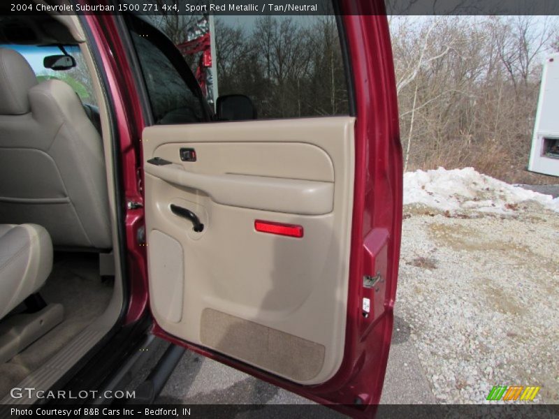 Sport Red Metallic / Tan/Neutral 2004 Chevrolet Suburban 1500 Z71 4x4