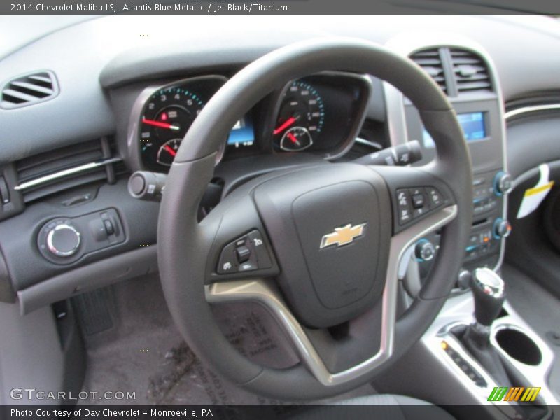 Atlantis Blue Metallic / Jet Black/Titanium 2014 Chevrolet Malibu LS