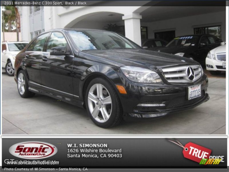 Black / Black 2011 Mercedes-Benz C 300 Sport