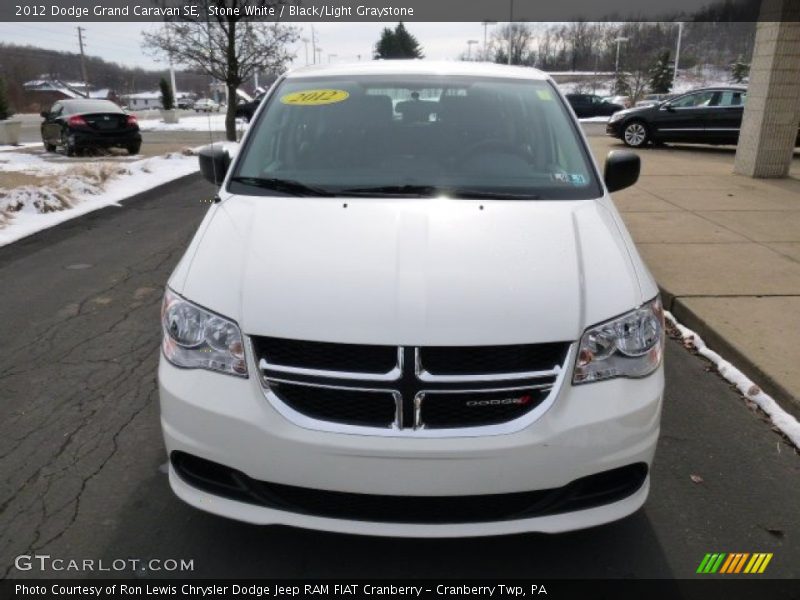 Stone White / Black/Light Graystone 2012 Dodge Grand Caravan SE