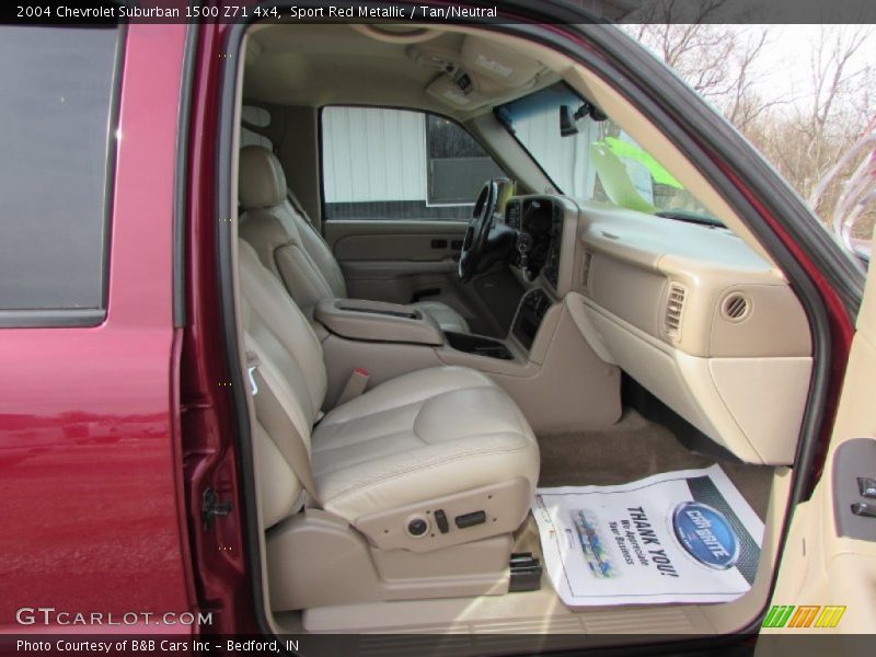 Sport Red Metallic / Tan/Neutral 2004 Chevrolet Suburban 1500 Z71 4x4
