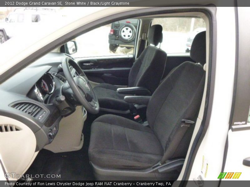 Stone White / Black/Light Graystone 2012 Dodge Grand Caravan SE