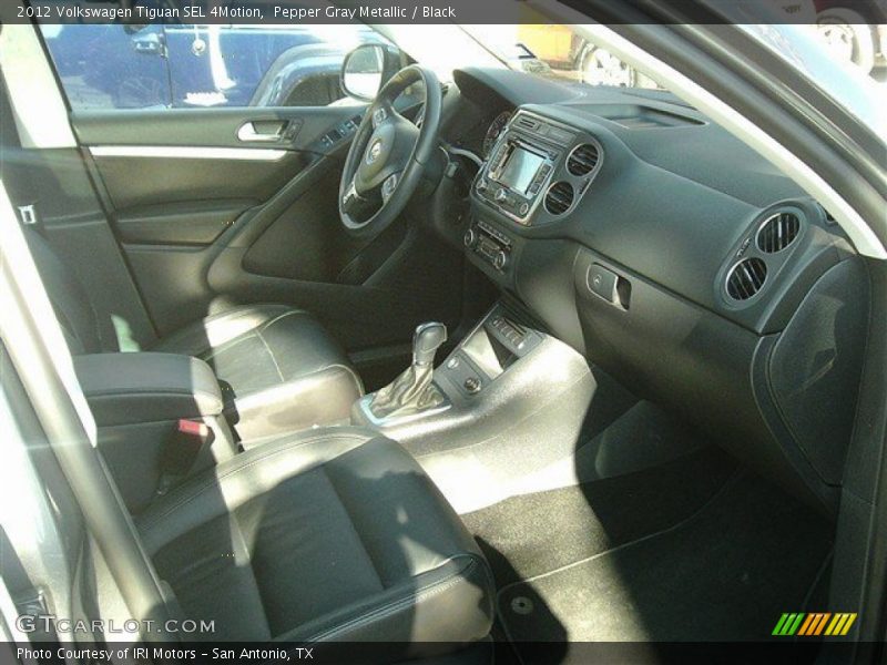 Pepper Gray Metallic / Black 2012 Volkswagen Tiguan SEL 4Motion