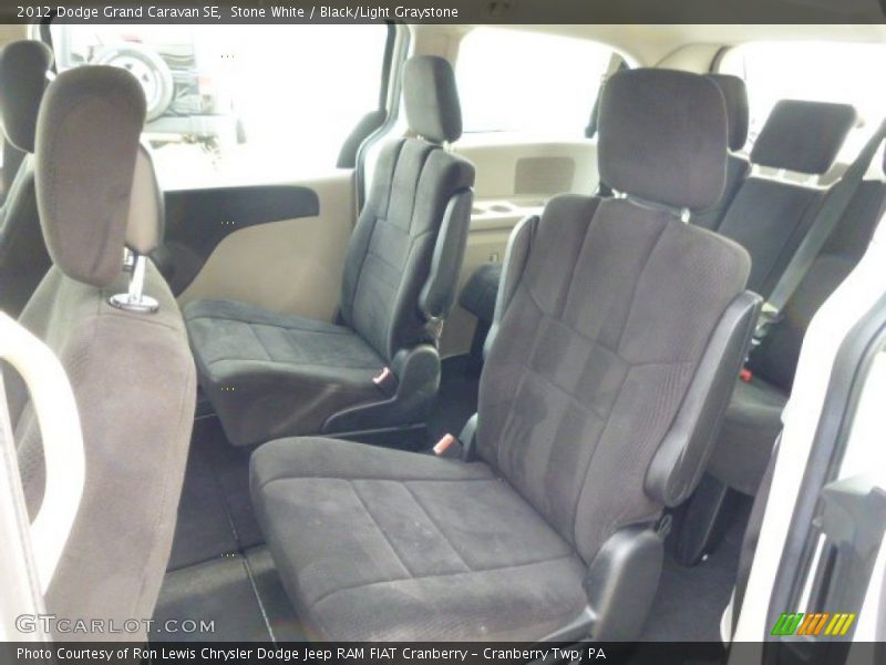 Stone White / Black/Light Graystone 2012 Dodge Grand Caravan SE