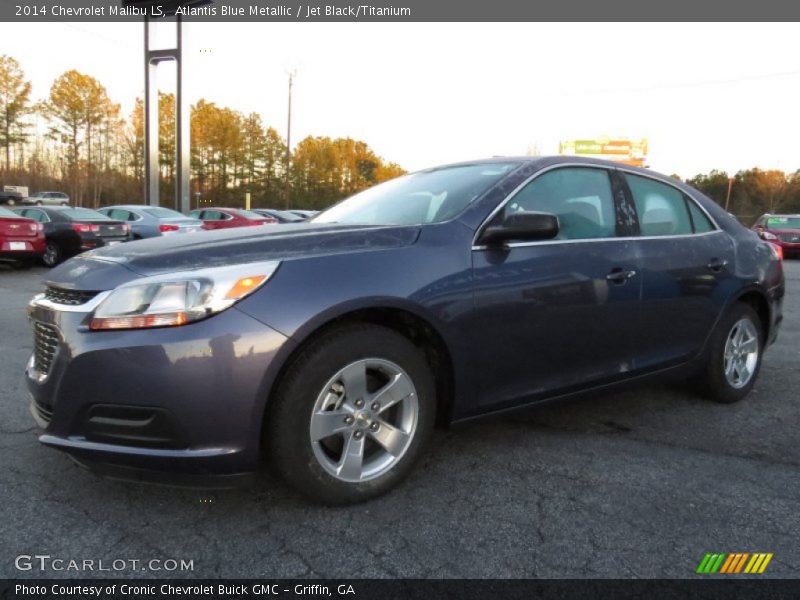 Atlantis Blue Metallic / Jet Black/Titanium 2014 Chevrolet Malibu LS