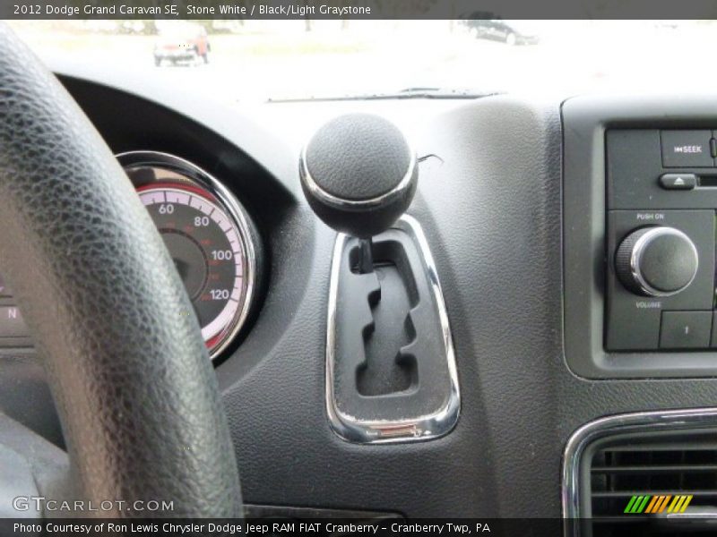 Stone White / Black/Light Graystone 2012 Dodge Grand Caravan SE