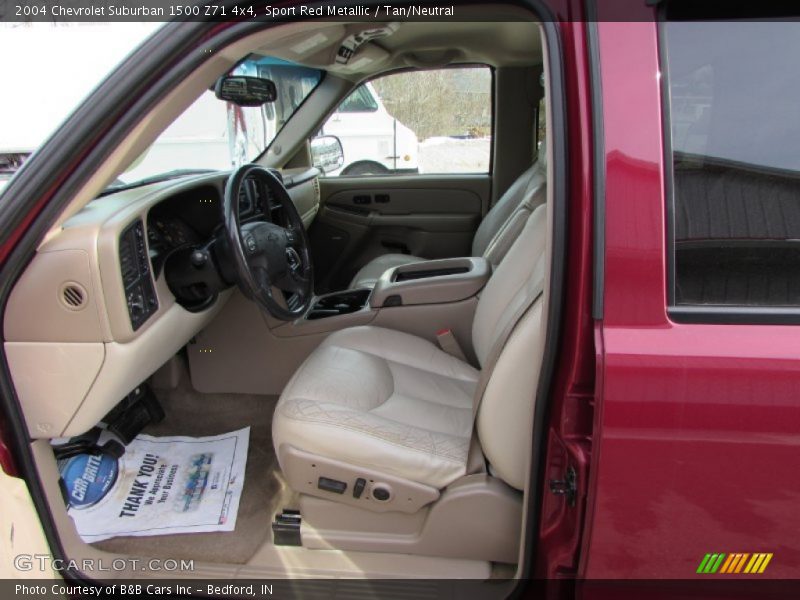 Sport Red Metallic / Tan/Neutral 2004 Chevrolet Suburban 1500 Z71 4x4