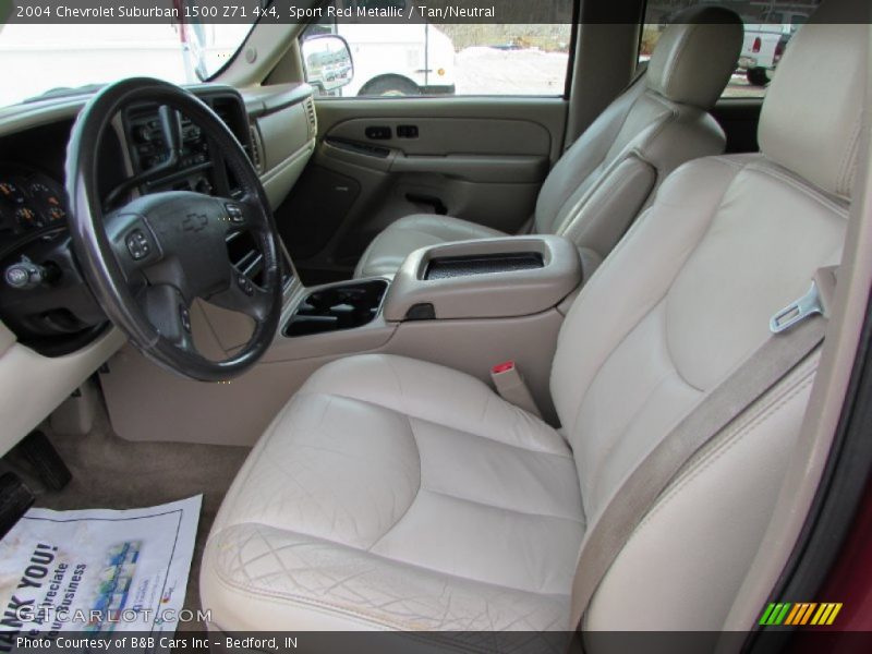 Sport Red Metallic / Tan/Neutral 2004 Chevrolet Suburban 1500 Z71 4x4