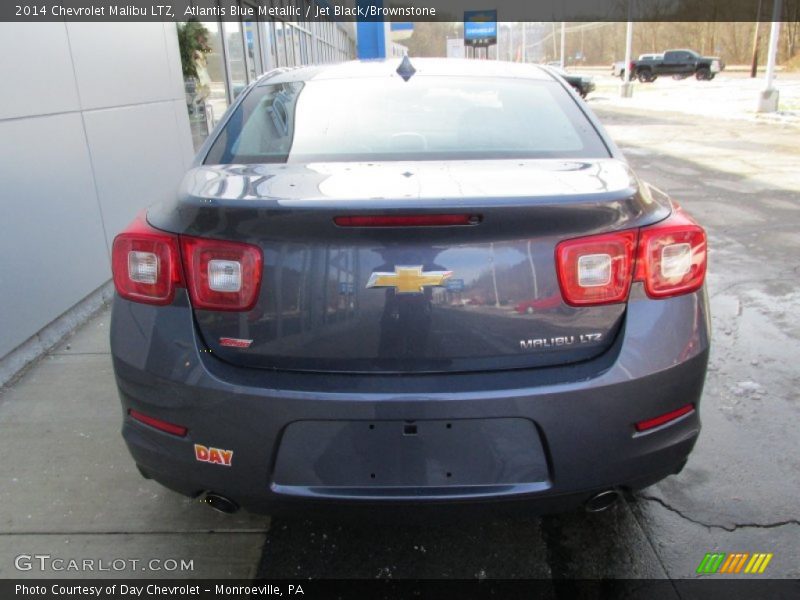 Atlantis Blue Metallic / Jet Black/Brownstone 2014 Chevrolet Malibu LTZ