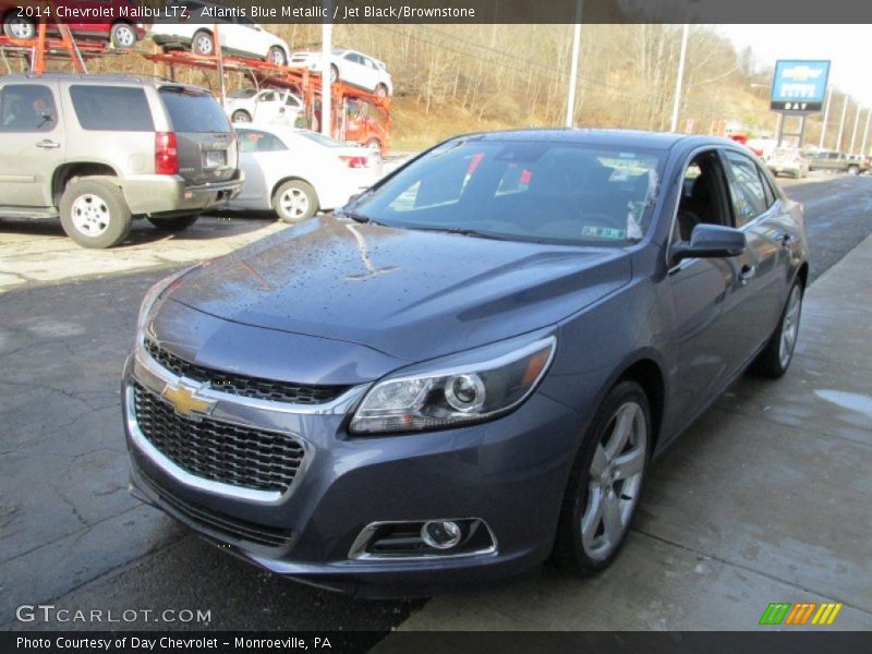 Atlantis Blue Metallic / Jet Black/Brownstone 2014 Chevrolet Malibu LTZ