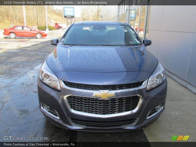 Atlantis Blue Metallic / Jet Black/Brownstone 2014 Chevrolet Malibu LTZ