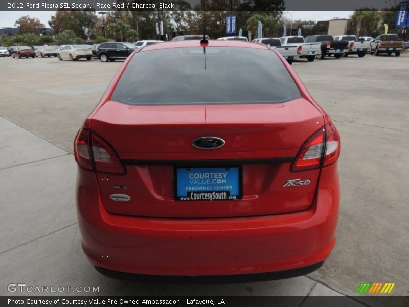 Race Red / Charcoal Black 2012 Ford Fiesta SEL Sedan