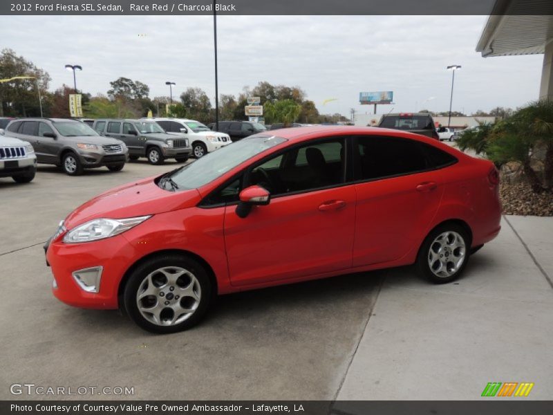 Race Red / Charcoal Black 2012 Ford Fiesta SEL Sedan
