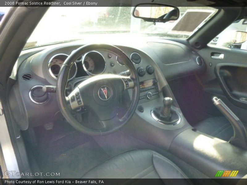 Cool Silver / Ebony 2008 Pontiac Solstice Roadster