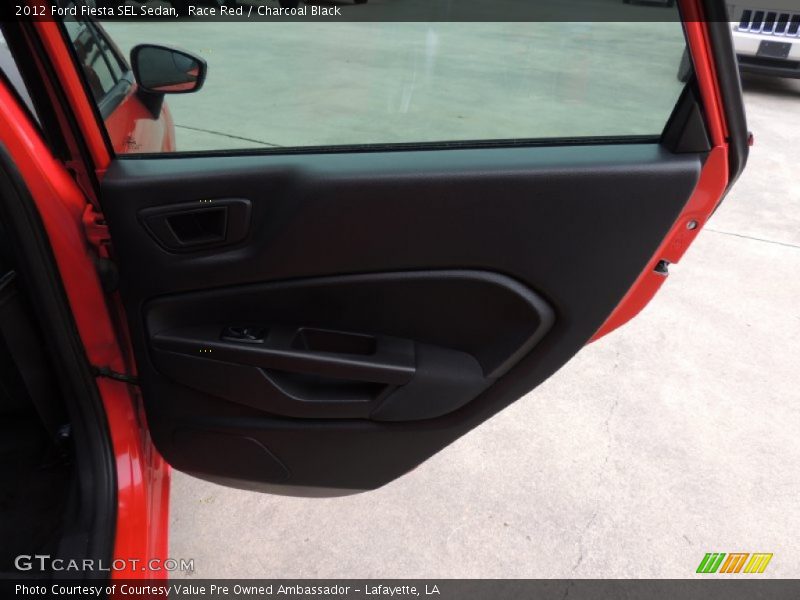Race Red / Charcoal Black 2012 Ford Fiesta SEL Sedan