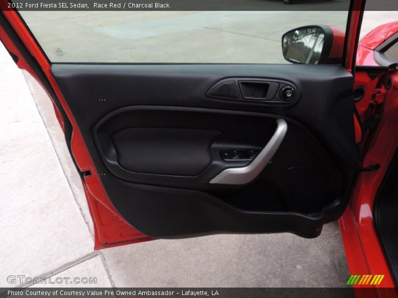 Race Red / Charcoal Black 2012 Ford Fiesta SEL Sedan