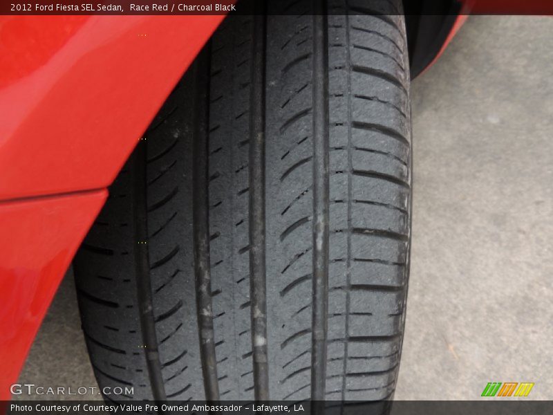 Race Red / Charcoal Black 2012 Ford Fiesta SEL Sedan