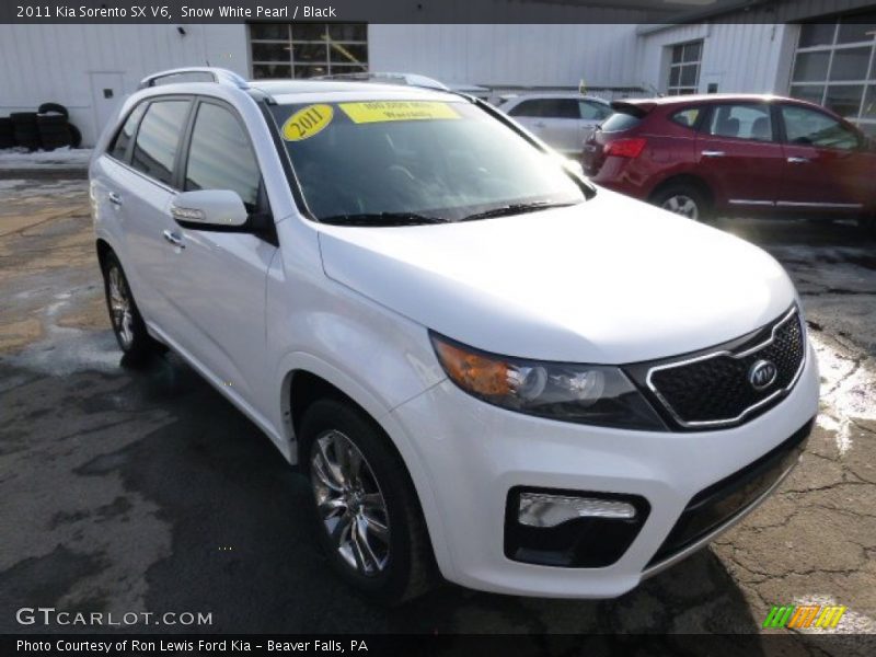 Snow White Pearl / Black 2011 Kia Sorento SX V6