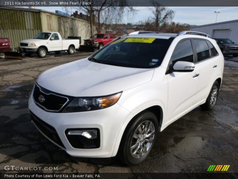 Snow White Pearl / Black 2011 Kia Sorento SX V6