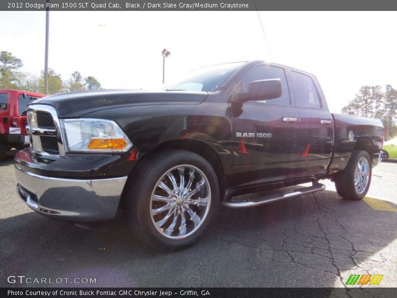 Black / Dark Slate Gray/Medium Graystone 2012 Dodge Ram 1500 SLT Quad Cab