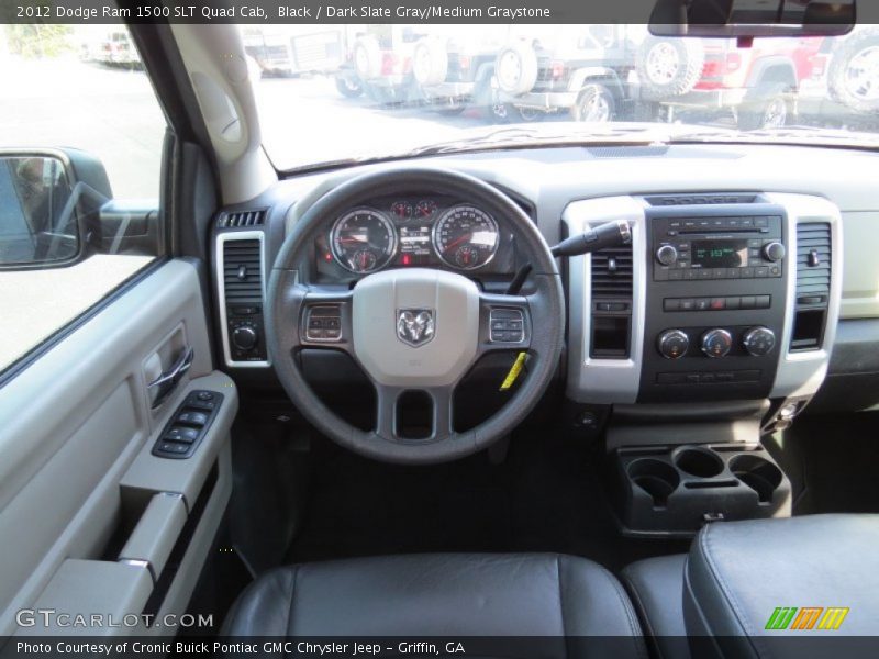 Black / Dark Slate Gray/Medium Graystone 2012 Dodge Ram 1500 SLT Quad Cab