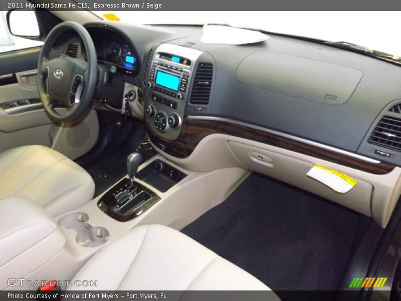 Espresso Brown / Beige 2011 Hyundai Santa Fe GLS