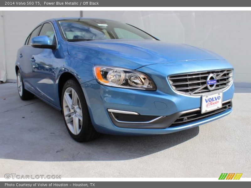 Power Blue Metallic / Off Black 2014 Volvo S60 T5